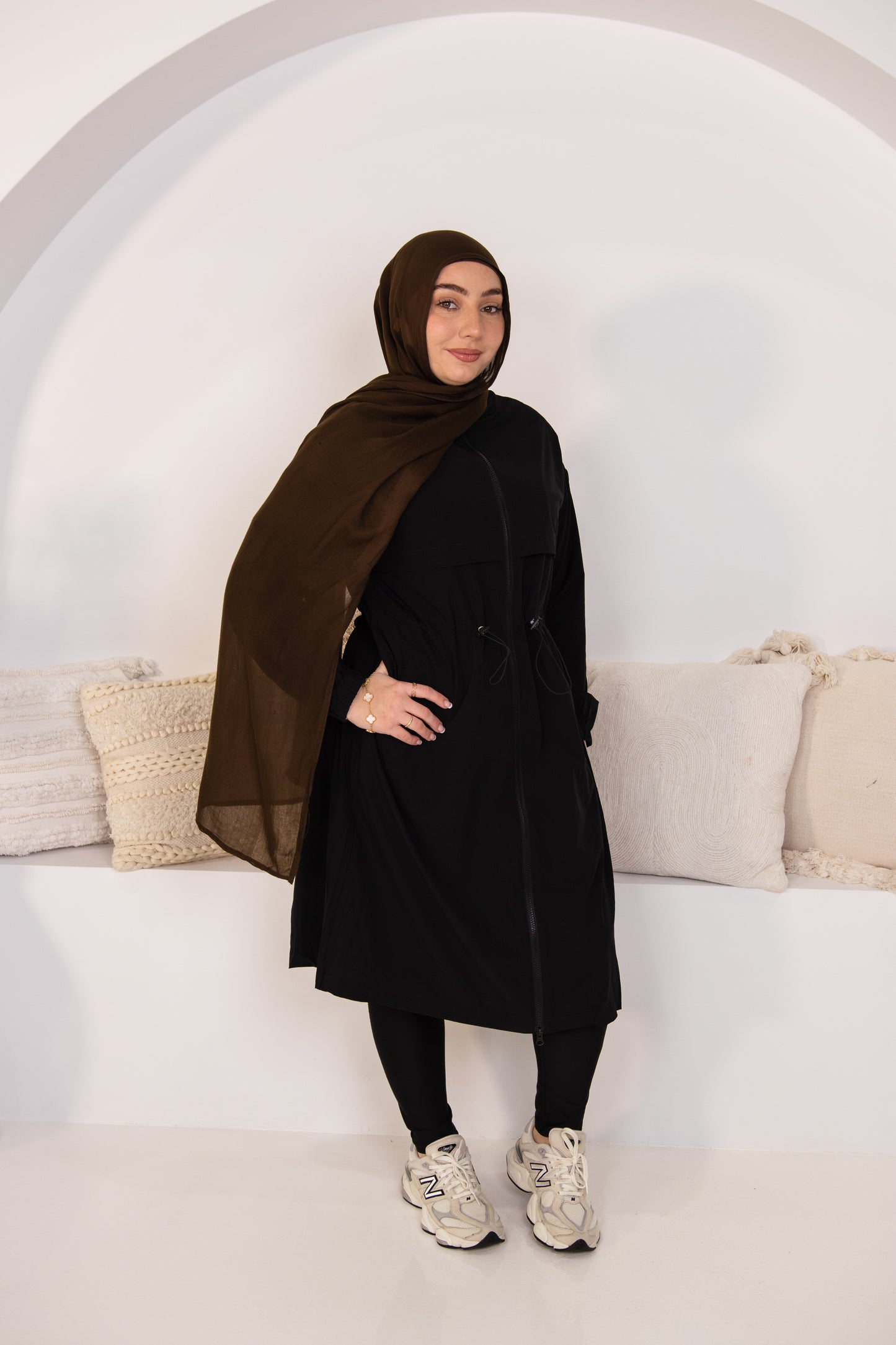 Drawstring Trench Coat