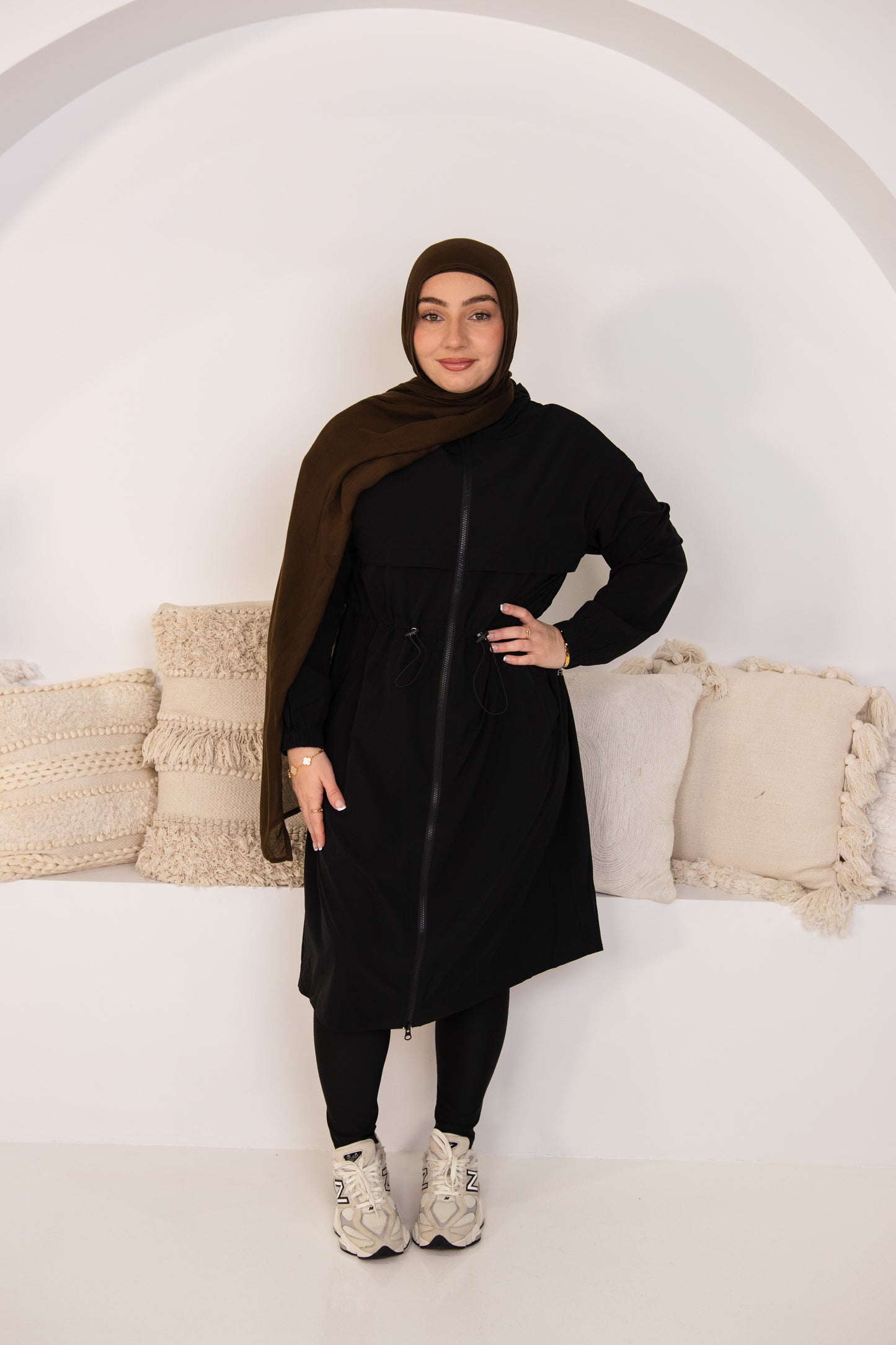 Drawstring Trench Coat